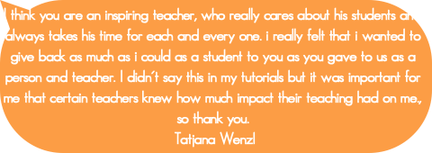 I think you are an inspiring teacher, who really c