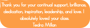 Thank you for your continual support, brilliance,