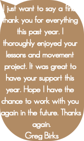 I just want to say a final thank you for everythin